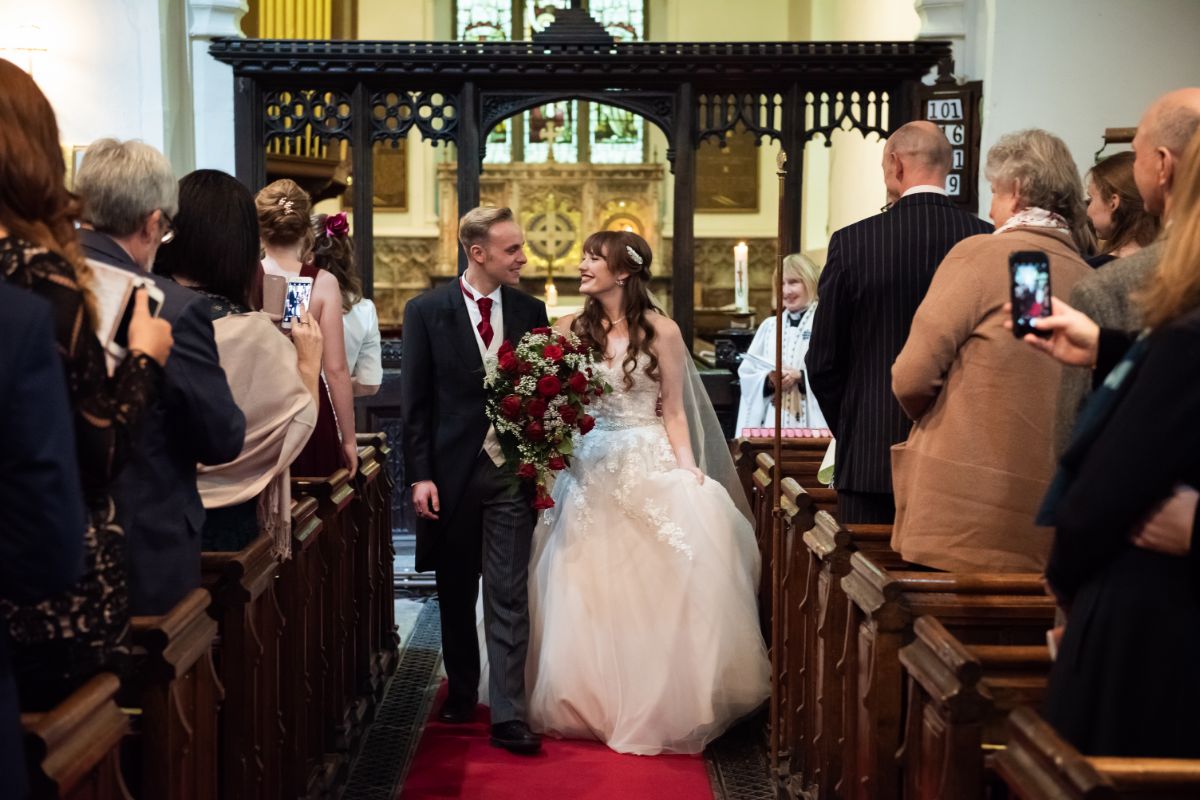 The first walk as a married couple....