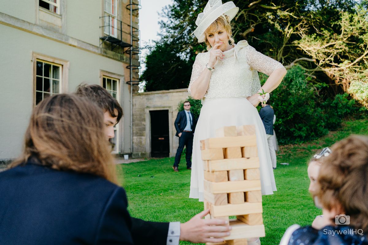 Prestwold Hall Wedding Photography - garden games keeping the wedding guests entertained