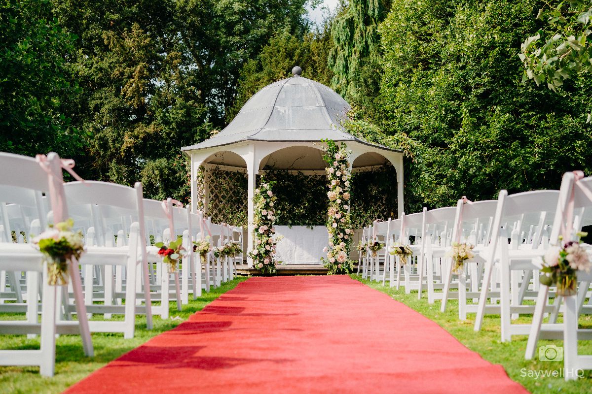 Prestwold Hall Wedding Photography - Outdoor wedding ceremony location