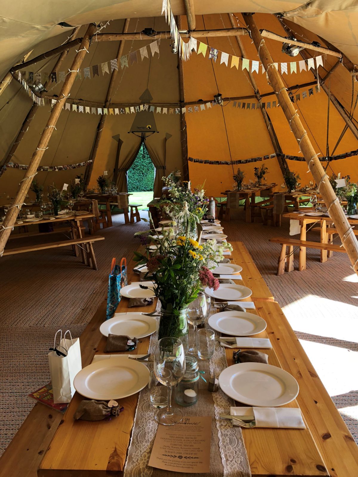 The outdoors theme looking great in the Tipis
