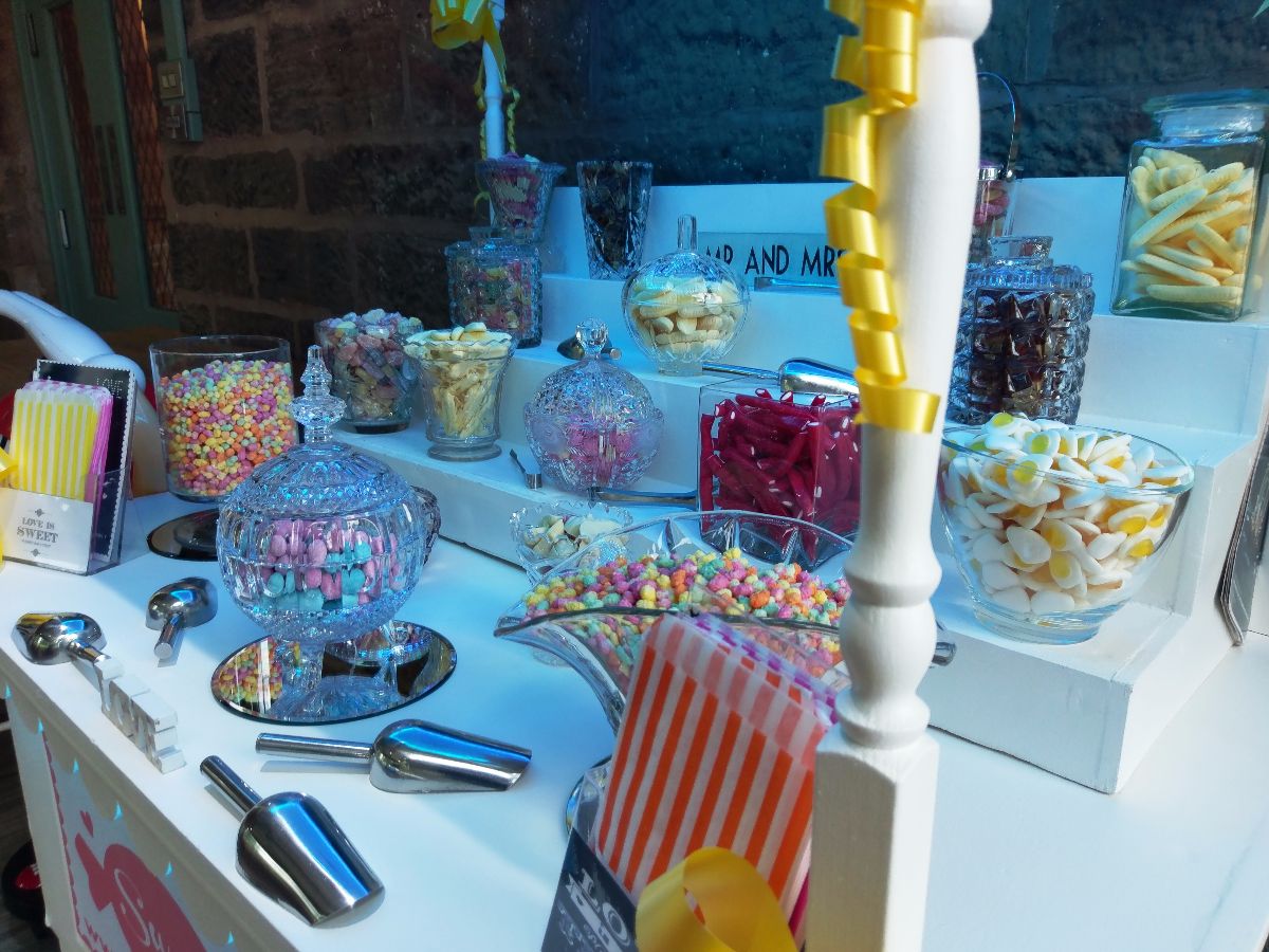 Melissa & Stuart's Wedding Day at Weston Hall. With Sweets Cart & Love.