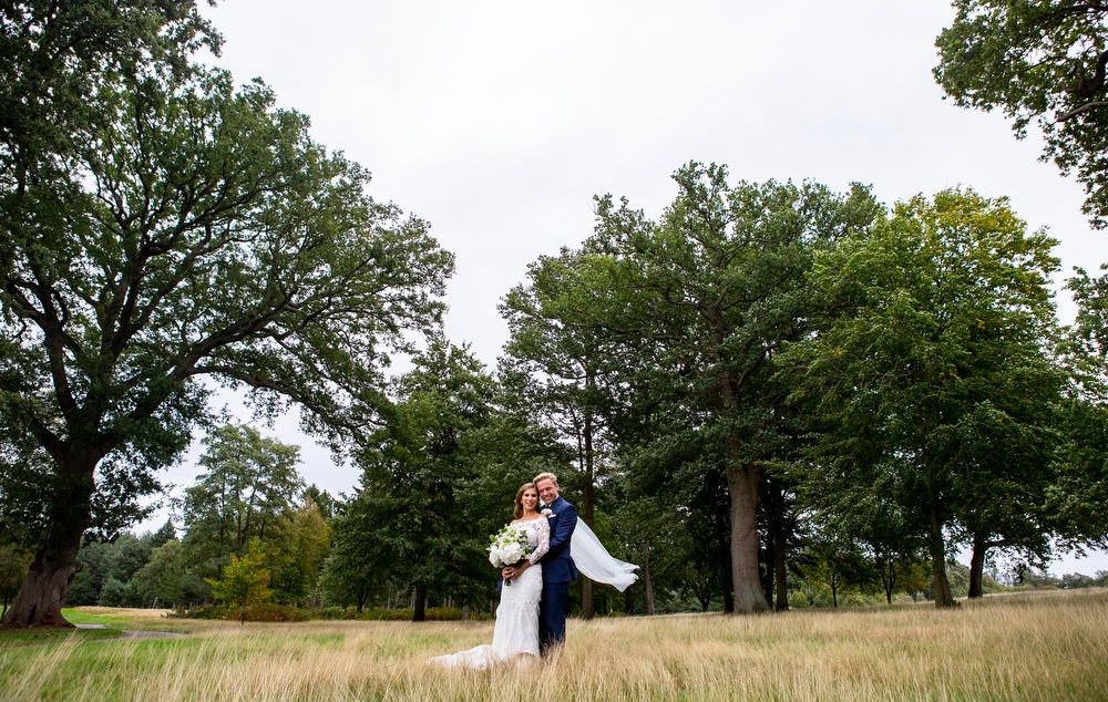 Bride and Groom photo on the course