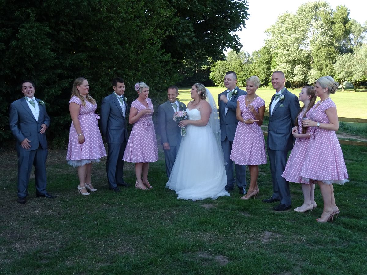 Wedding pictures bridesmaids, best man, page boy, Bride and Groom