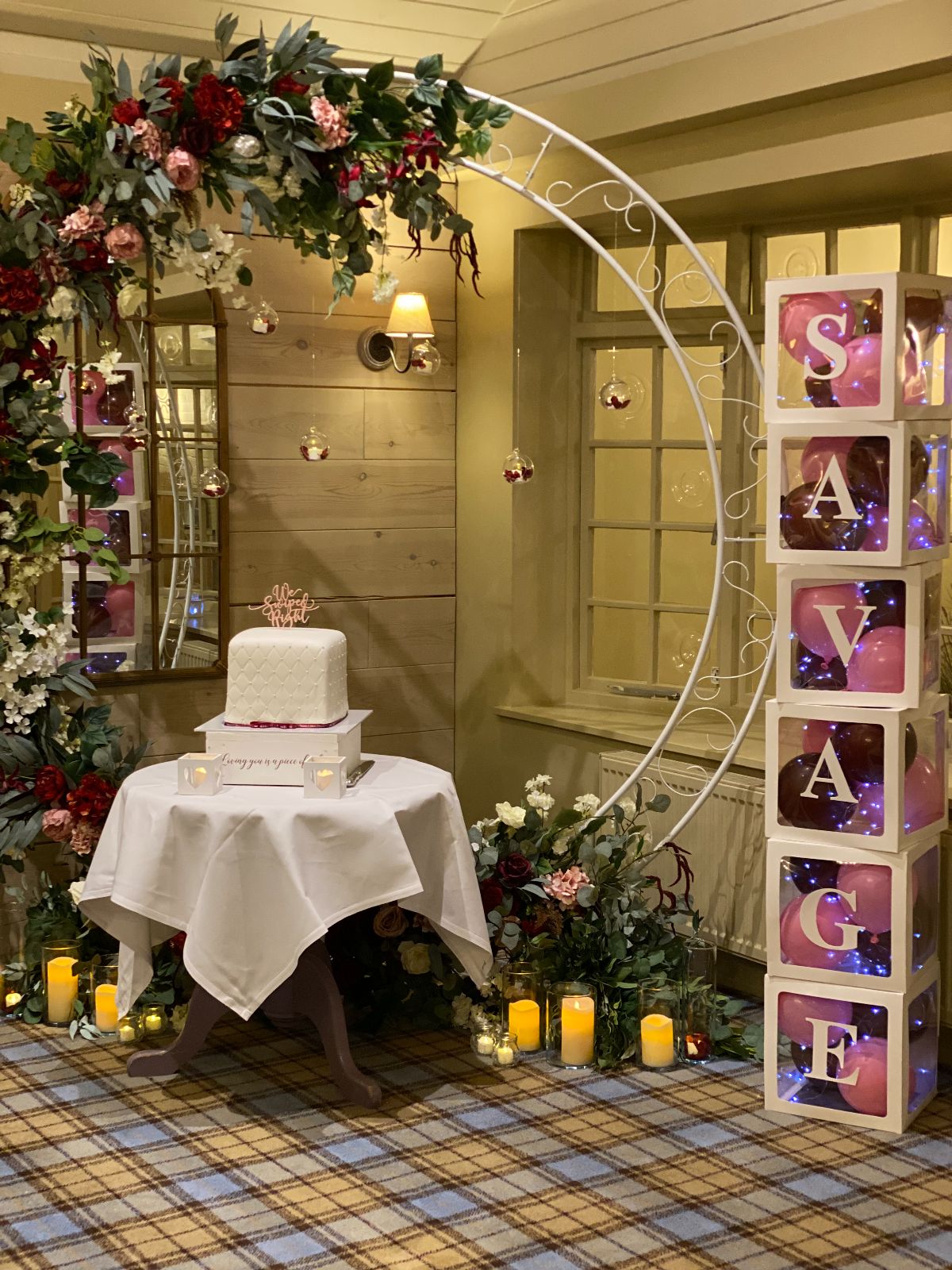 Wedding breakfast room