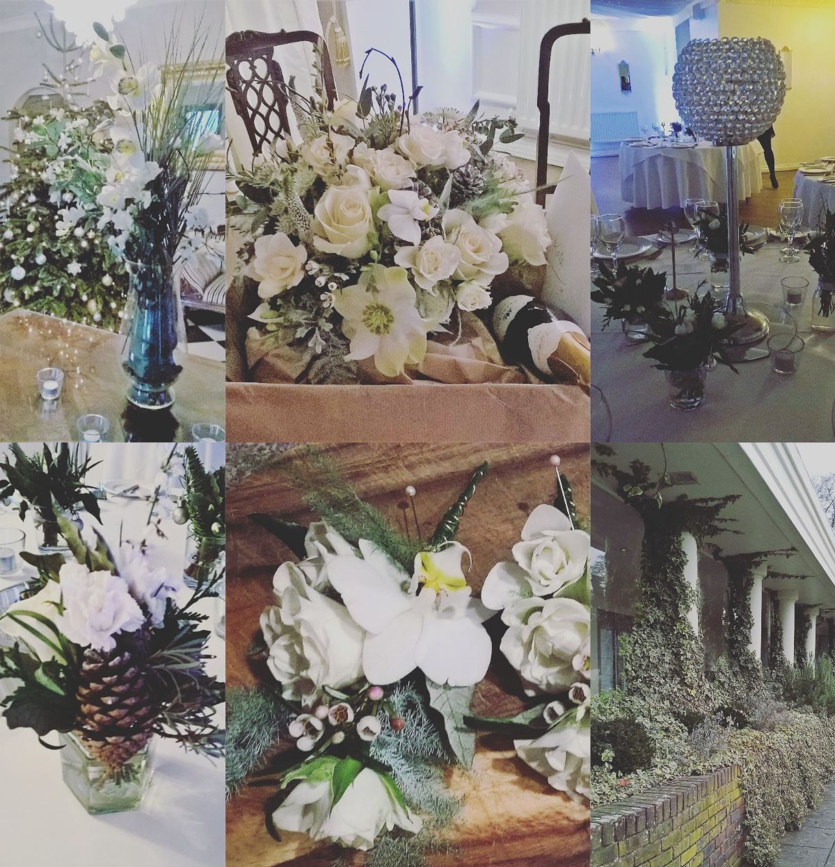 Collage of wedding flowers x