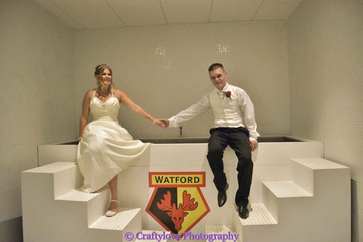 Checking the Bath out in Watford stadium changing rooms