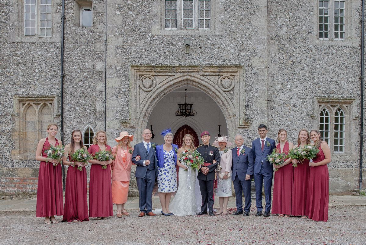 Wedding Party in front of Castle Goring.