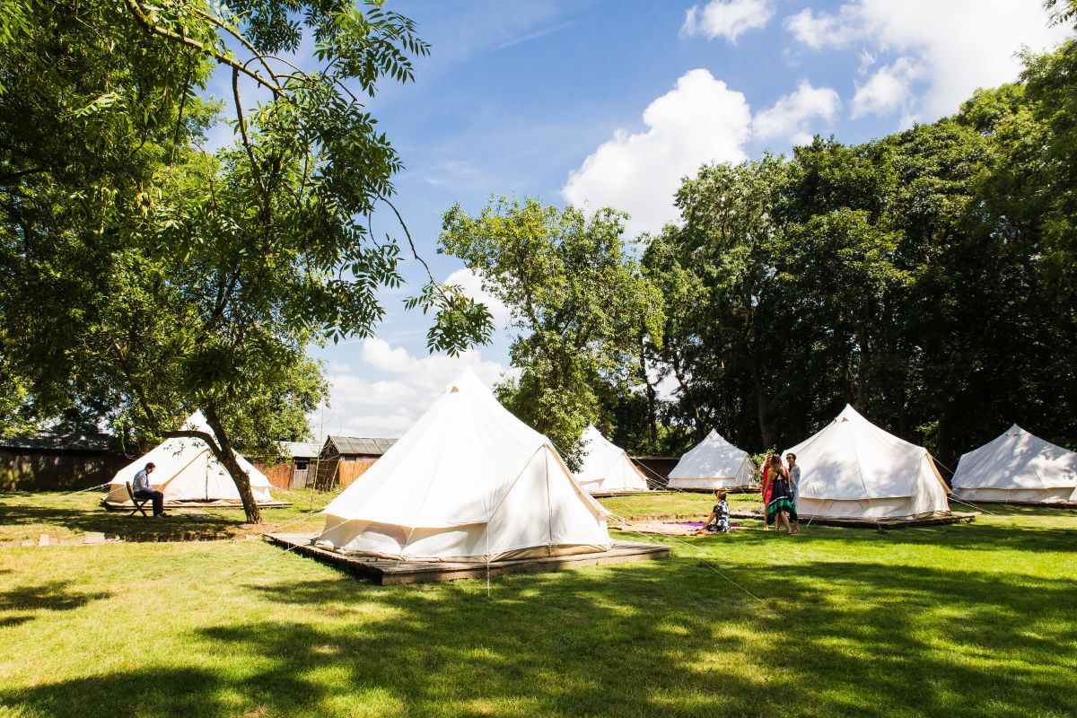 Glamping Bell Tents for Wedding Guests