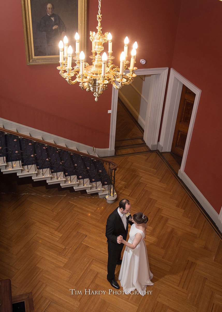 practicing the first dance at Rise Hall