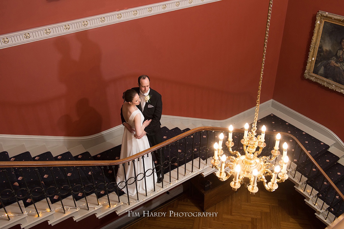 The stunning staircase in Rise Hall