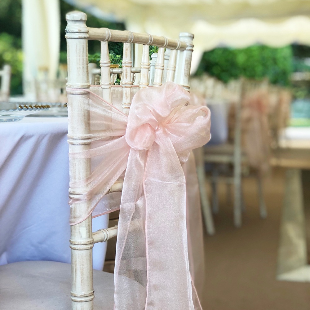 Delicate blush pink sashes