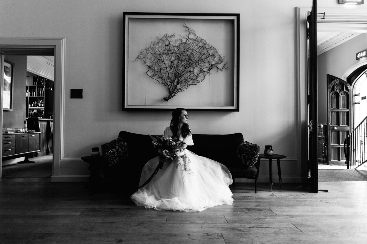Our stunning bride, taking a moment before her 