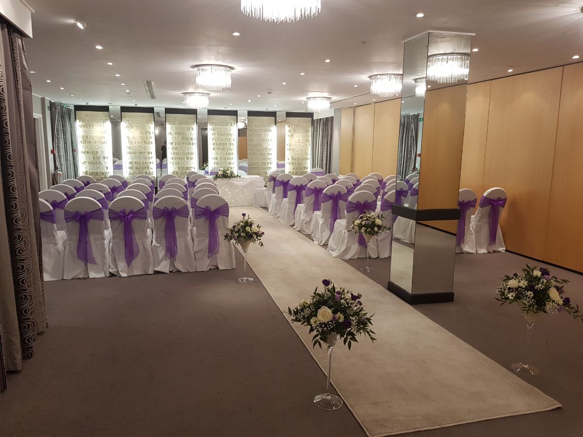 Ceremony room all set up 
