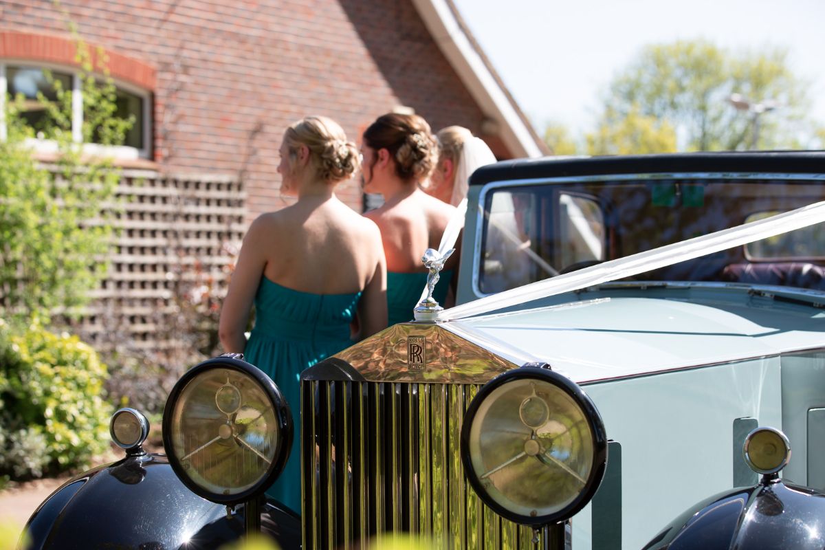 a candid shot of the bridesmaids