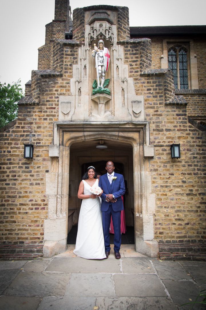 Chris and Angela on the steps of St. George