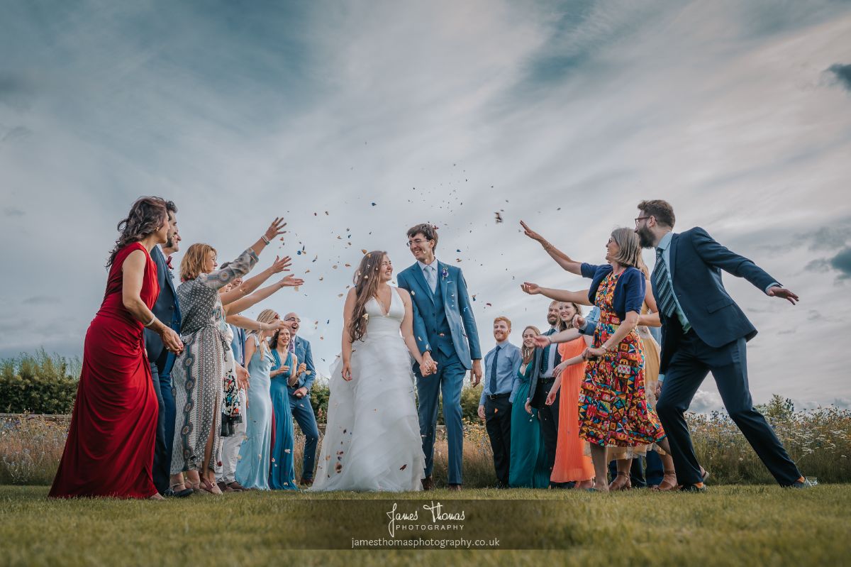 Love a low angle confetti shot