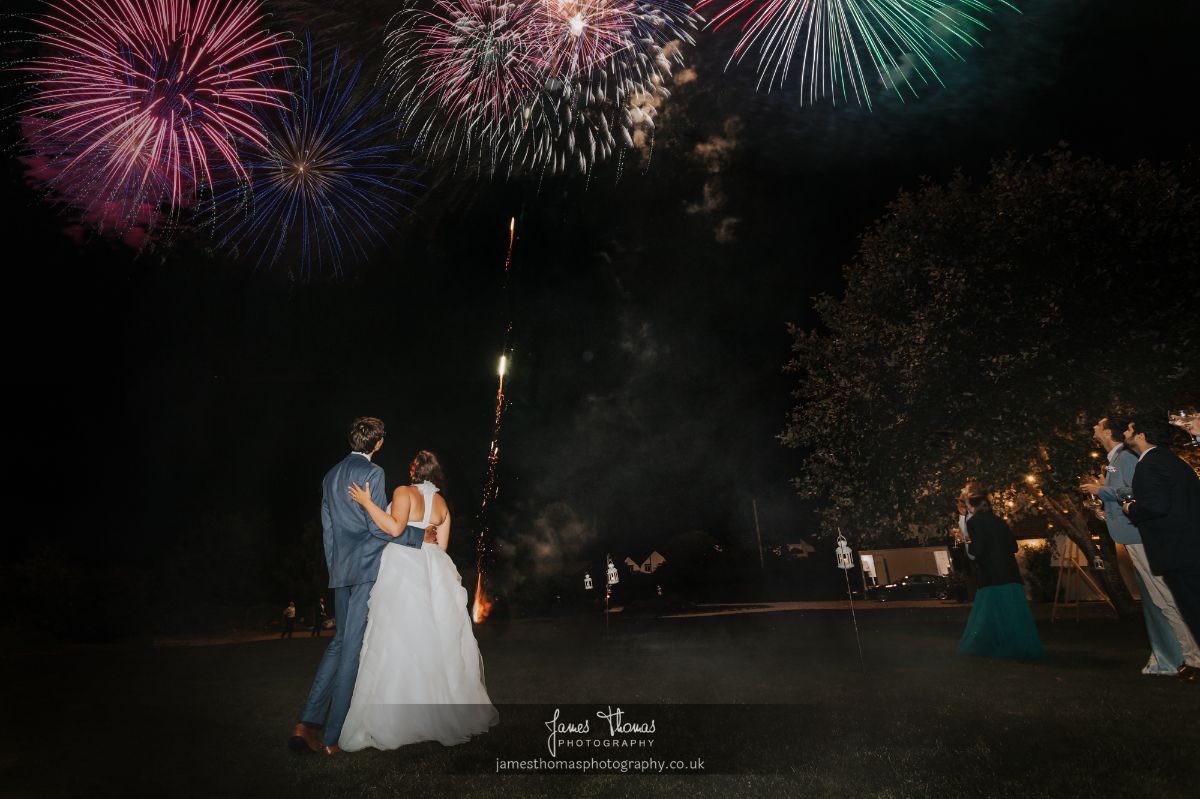 What a display, the couple had arranged for a stunning show of fireworks