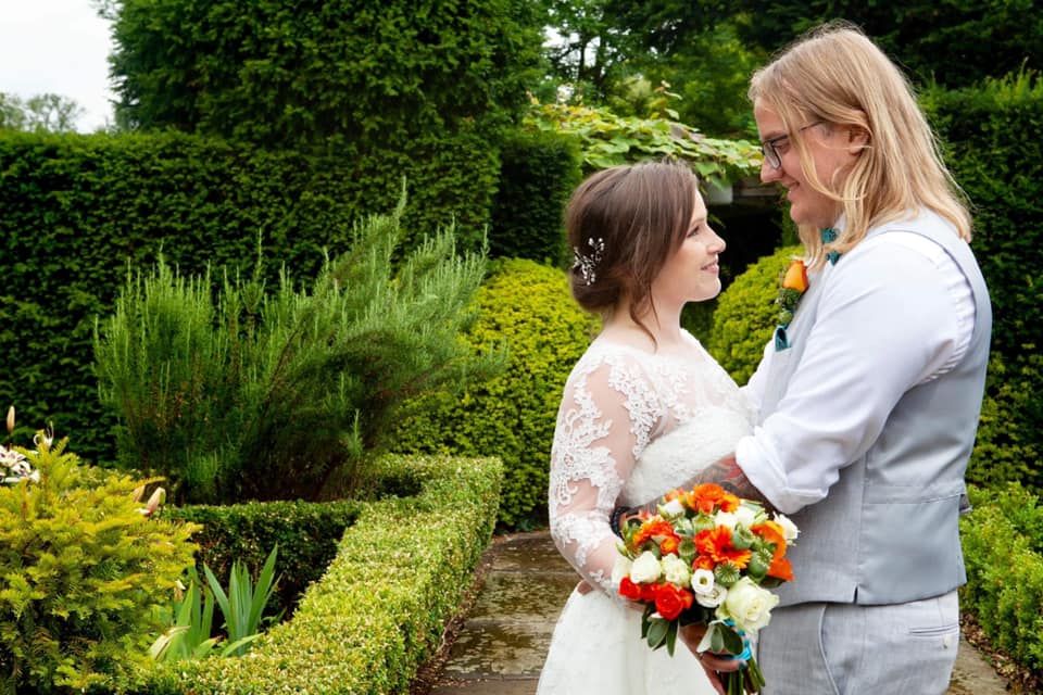 The stunning couple on their big day