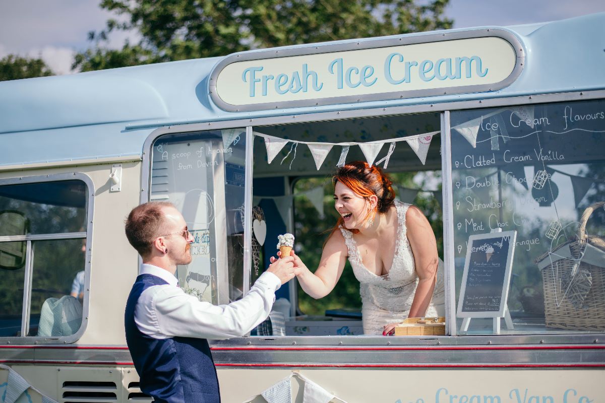 Lauren and Dan hired an ice cream van for the afternoon