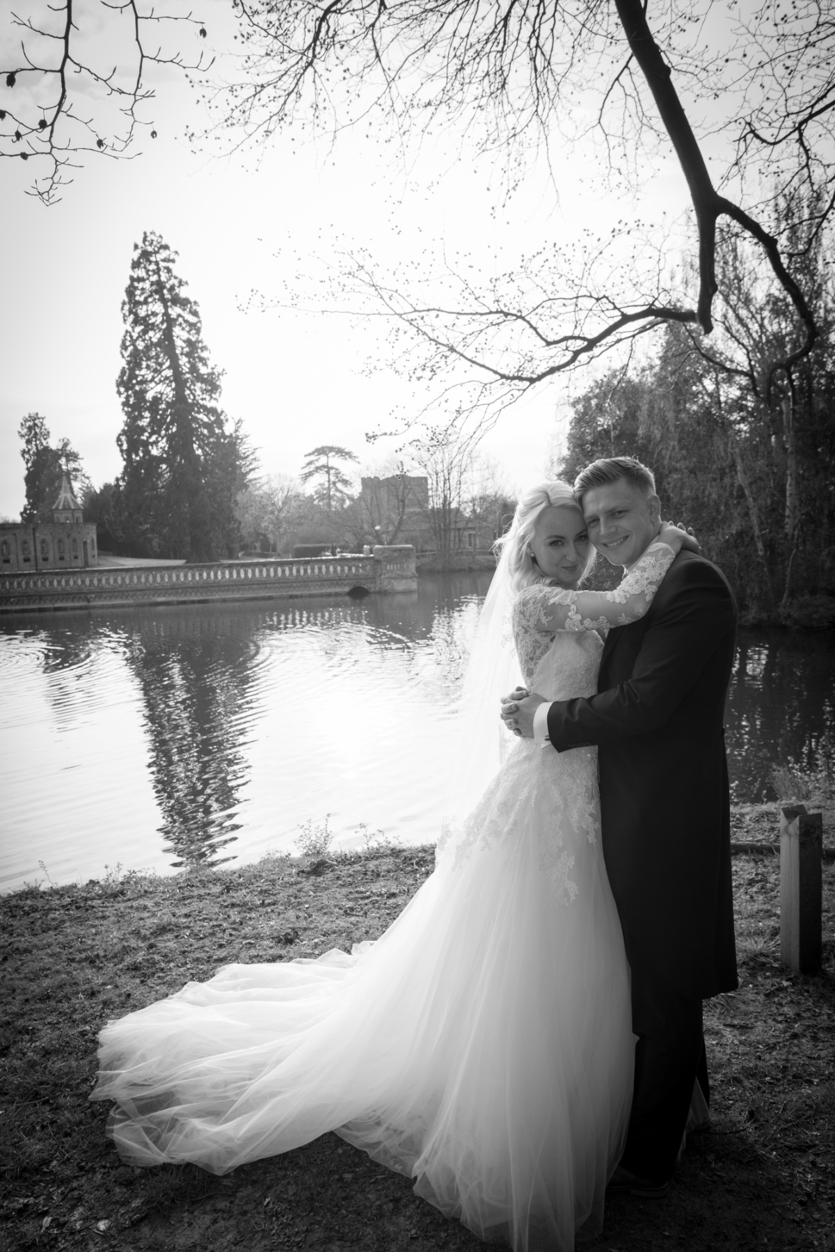 A tender moment by the lake