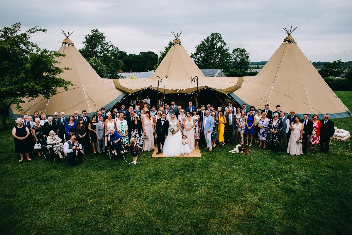 Three Giant Hat Tipis