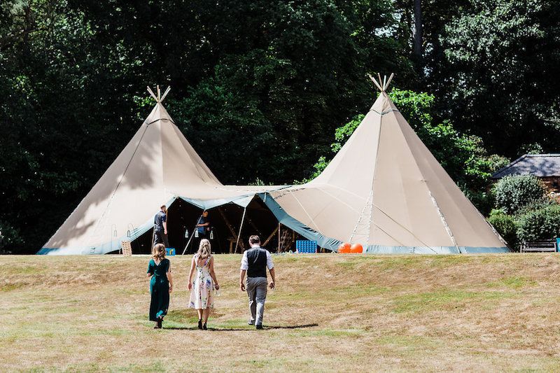 Two Giant Hat Tipi Wedding Celebration by Sami Tipi