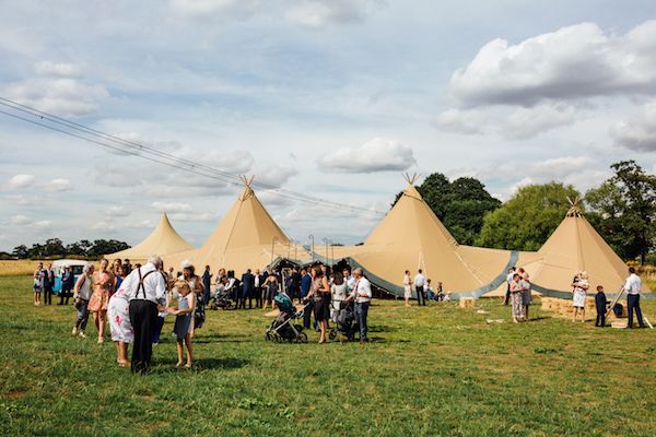 Two Giant Hats and Chill-Out Tipi at Cuttle Brook, Derbyshire