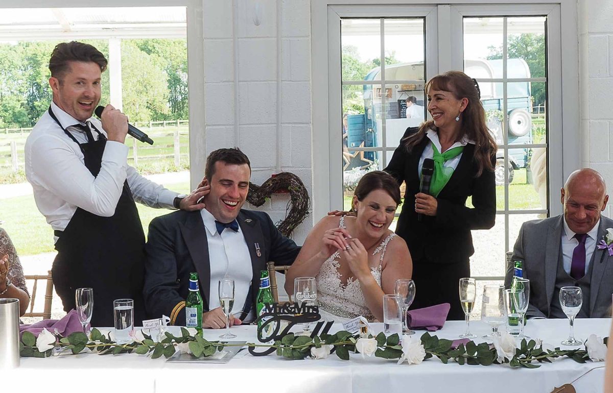 Singing Waiters Gareth and Christine