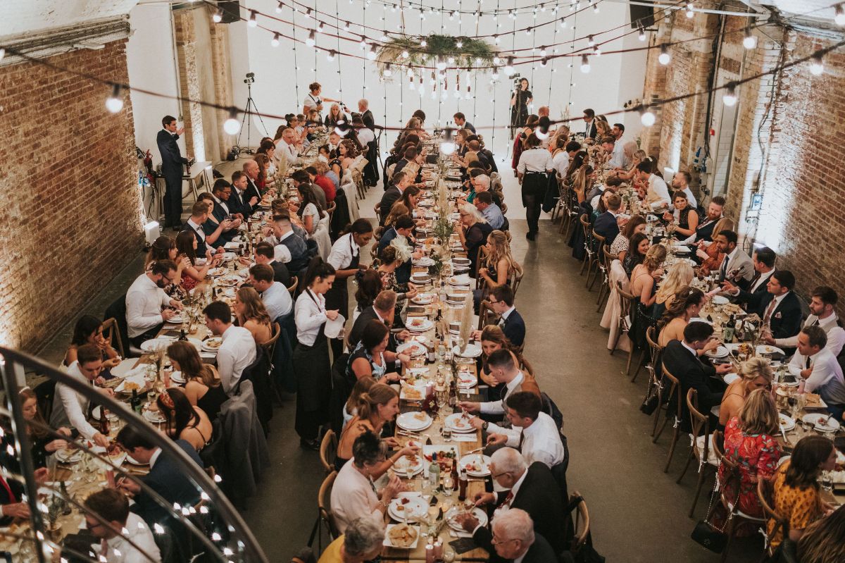 Shoreditch Studios wedding breakfast. 