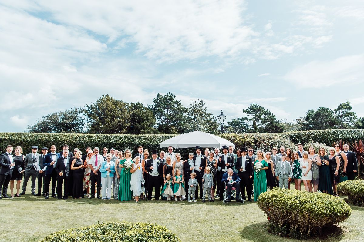 Family group photo on the Princes Lawn