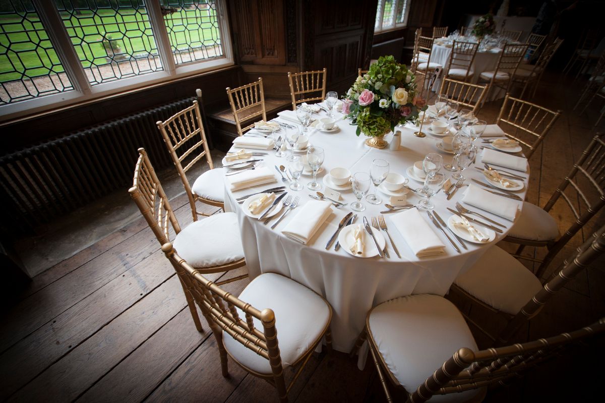 A beautiful table setting for the wedding of Amanda and James