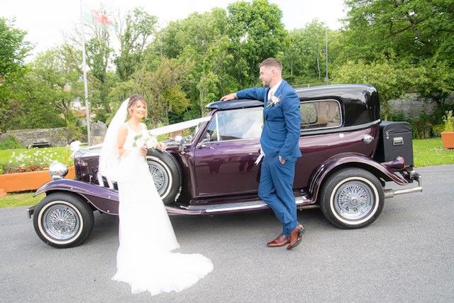 We hired the beautiful car from Old New & Blue wedding cars