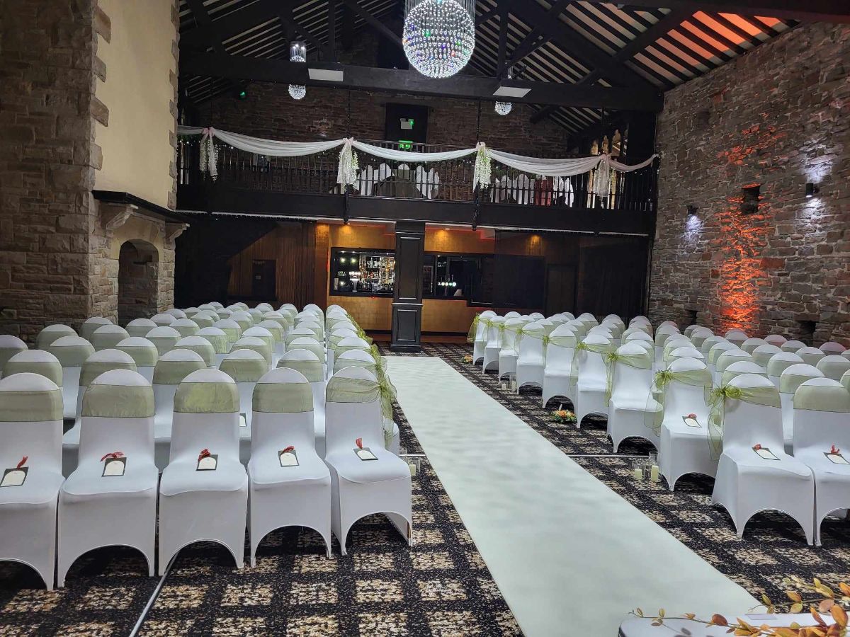 Civil ceremony showing the balcony area. Perfect for additional seating.