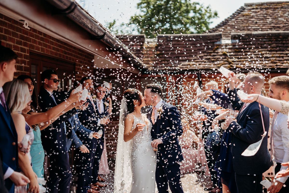 Confetti shot straight after the ceremony