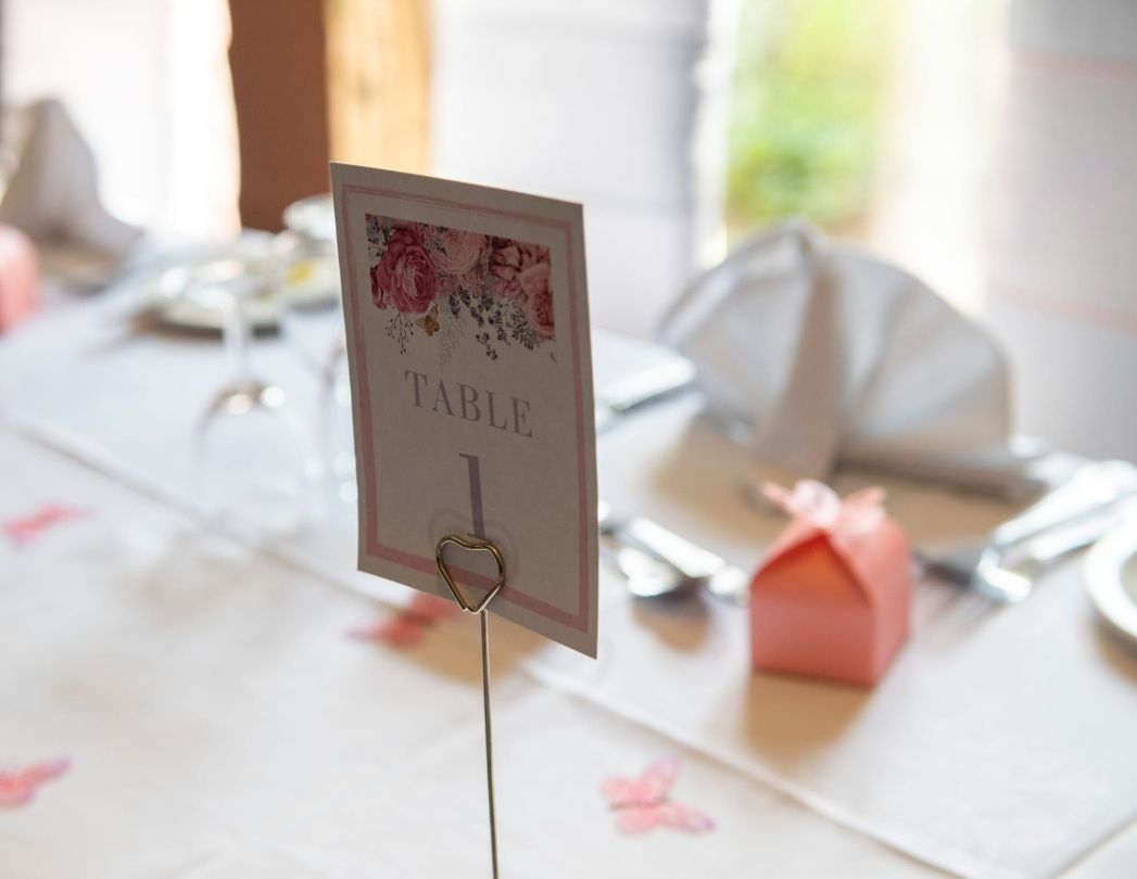 Table number from the wedding stationary bundle 