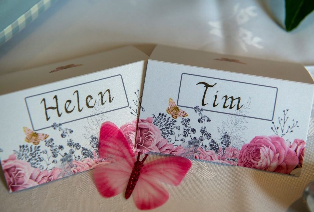 Name cards from the wedding stationary bundle