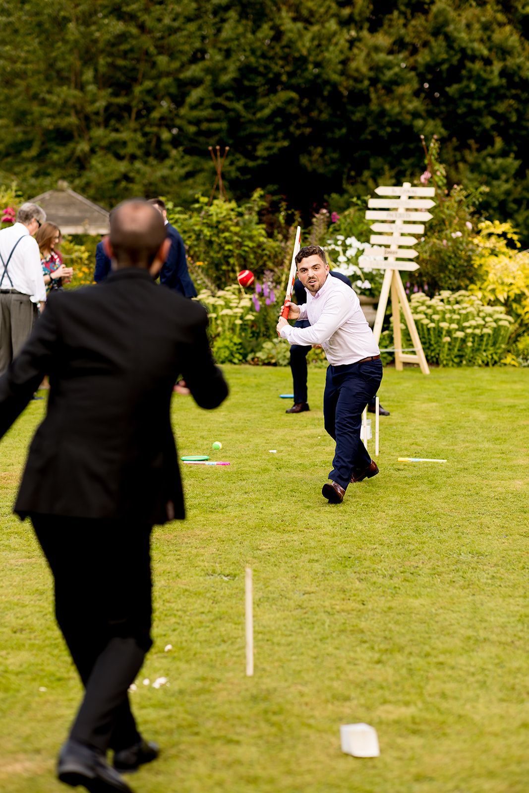 Cricket on the lawn - with a soft ball!