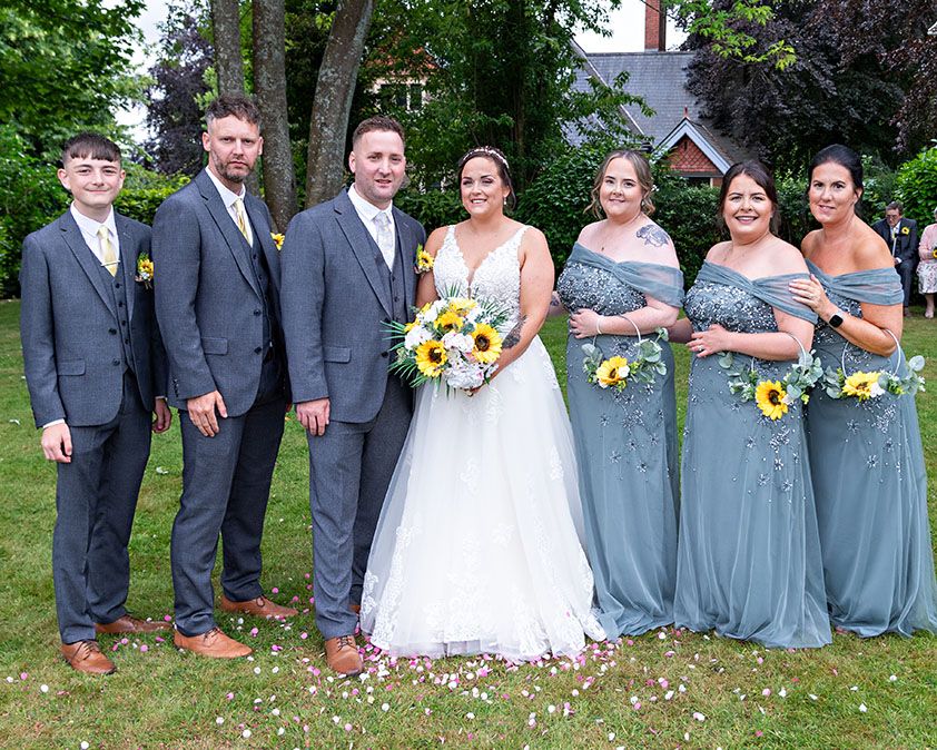 Bridesmaids and groomsmen