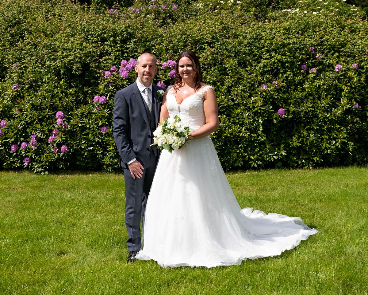 The proud husband with his lovely wife