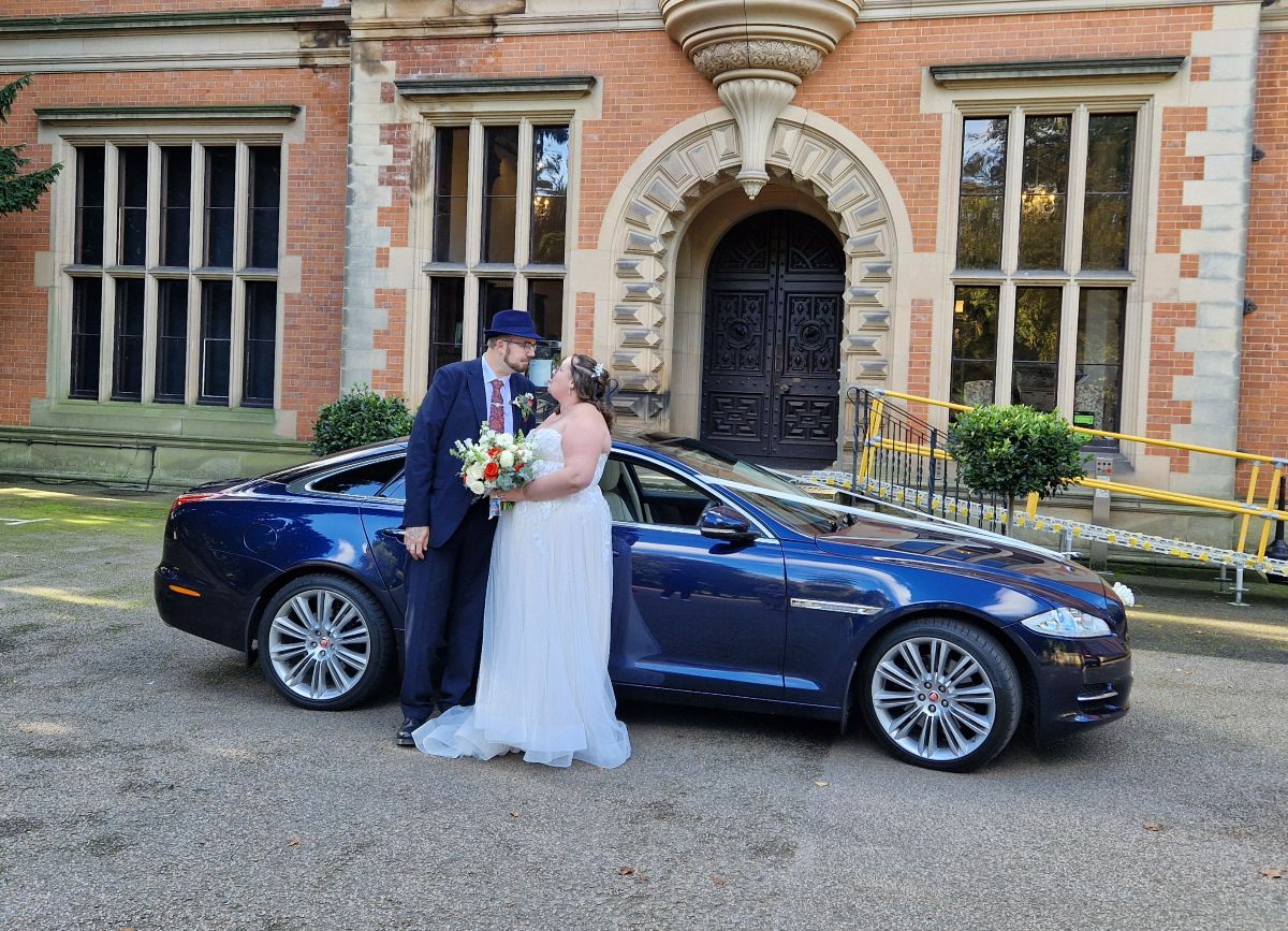 The happy couple having tied the knot.