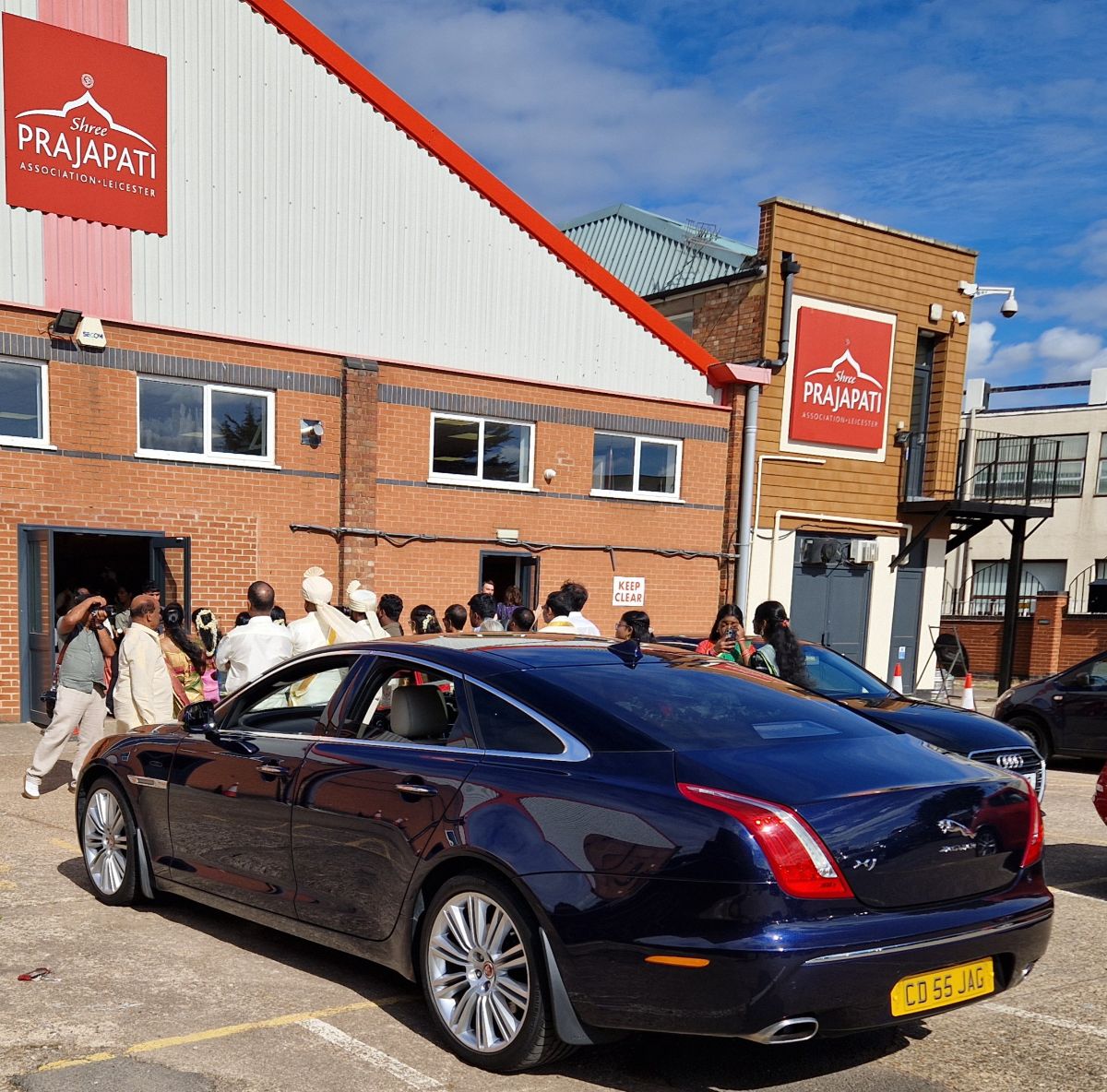 About to make their entrance for the ceremony. Best wishes to them both from Leicester Wedding Cars