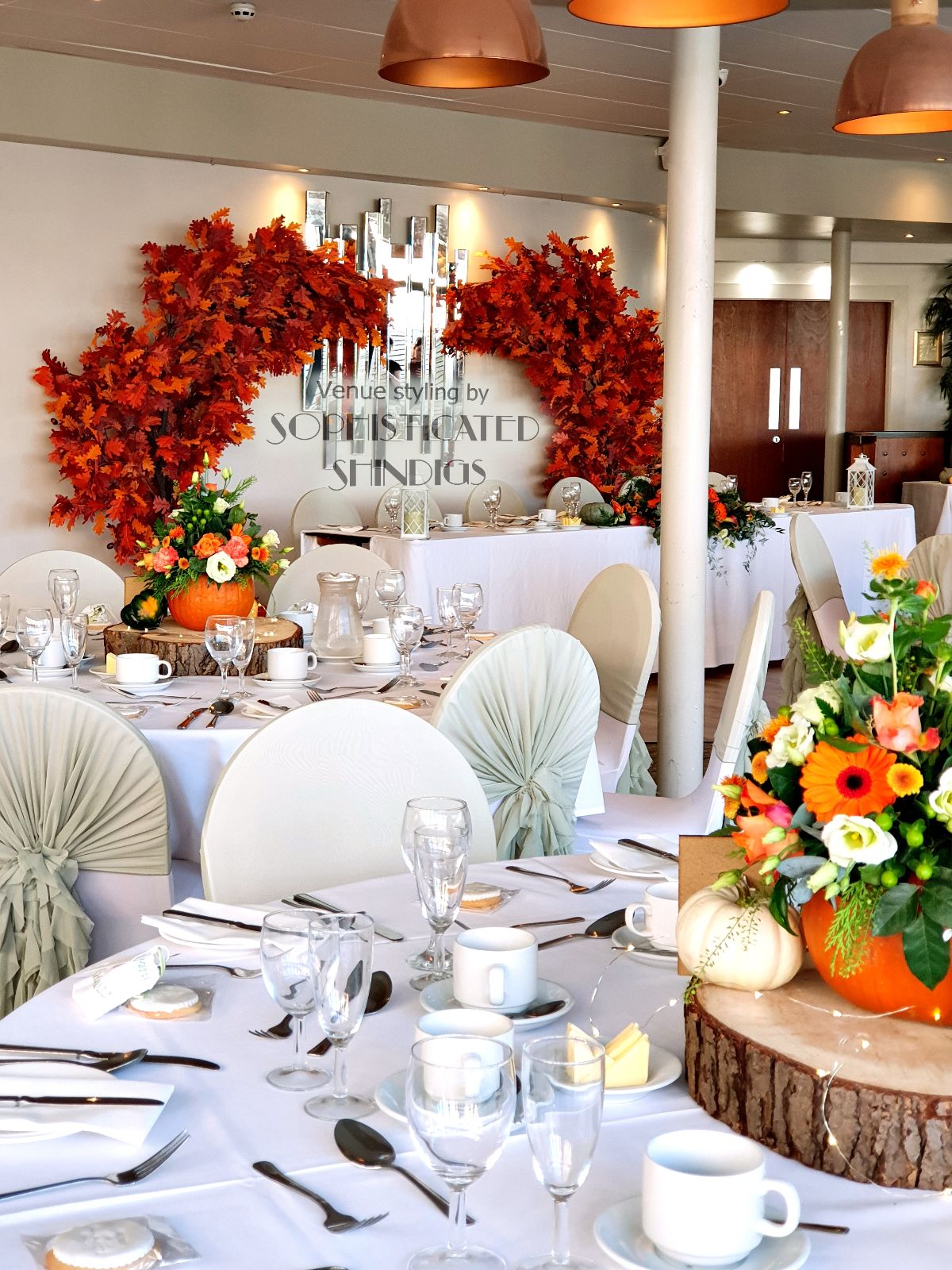 All rearranged for the wedding breakfast.