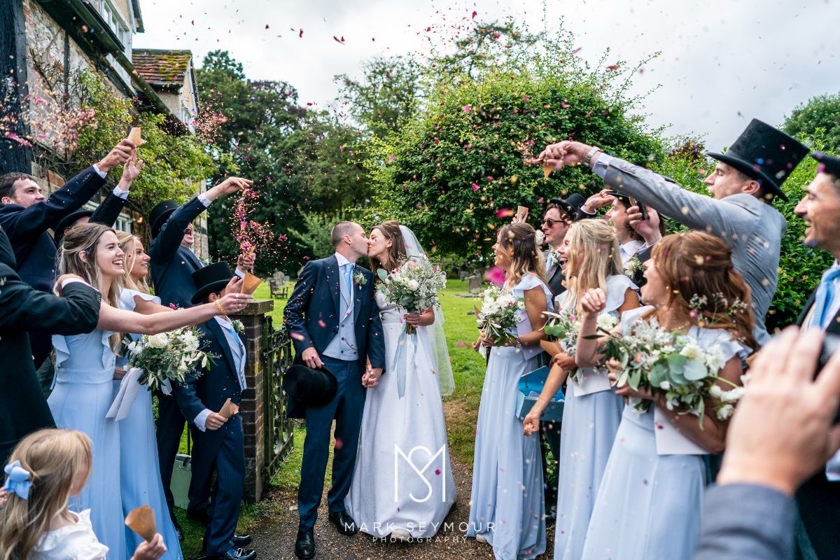 Bride and Groom Confetti Shot