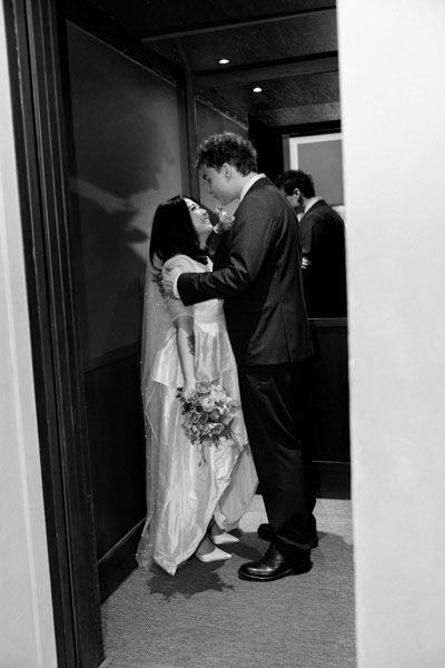 Bespoke silk wedding dress
