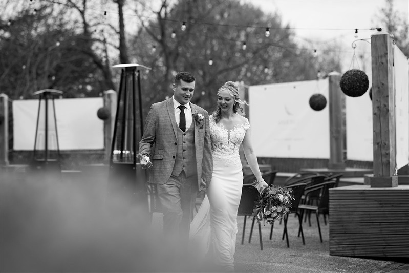 Lucy & Jordan enjoying the outdoors of Carr Bank at Carr Bank Wedding Venue Mansfield Nottinghamshire 