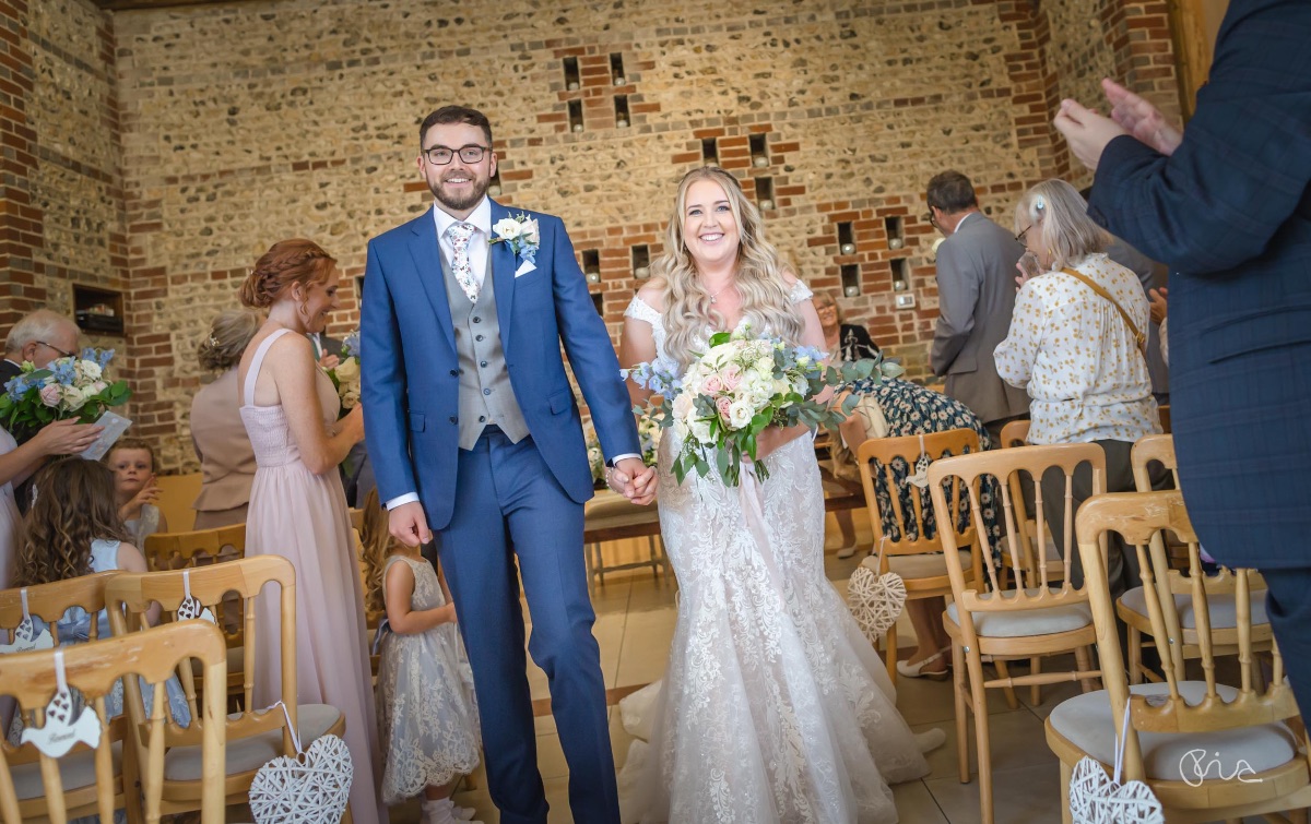 Upwaltham Barns wedding ceremony