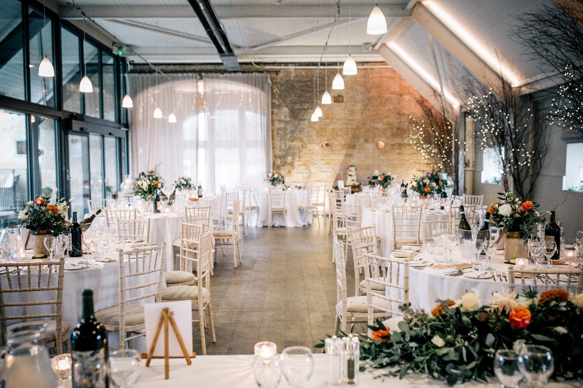 Autumn Table floral centres Lapstone Barn 