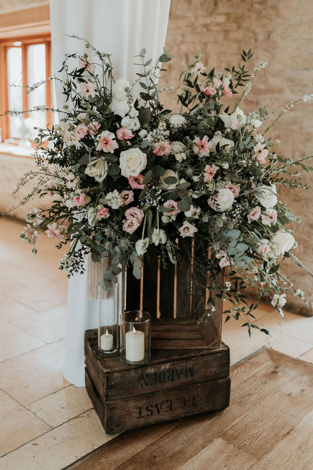 Kingscote Barn Summer pink wedding decor