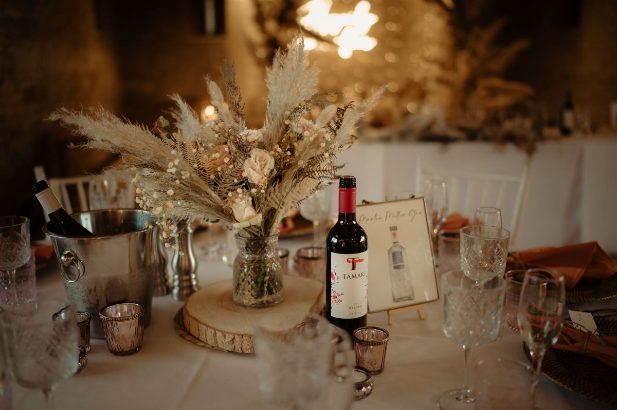 Great Tythe Barn Tetbury Autumn Boho Wedding design 