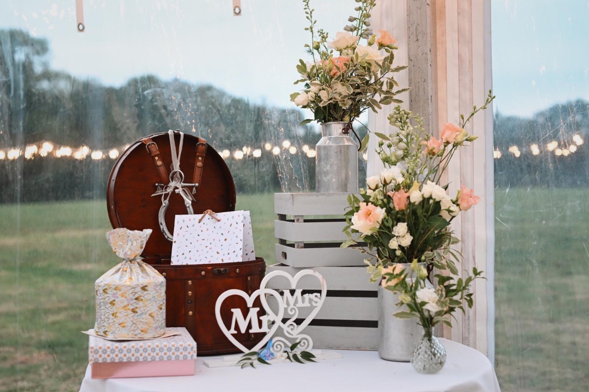 Racing stable marquee wedding 
